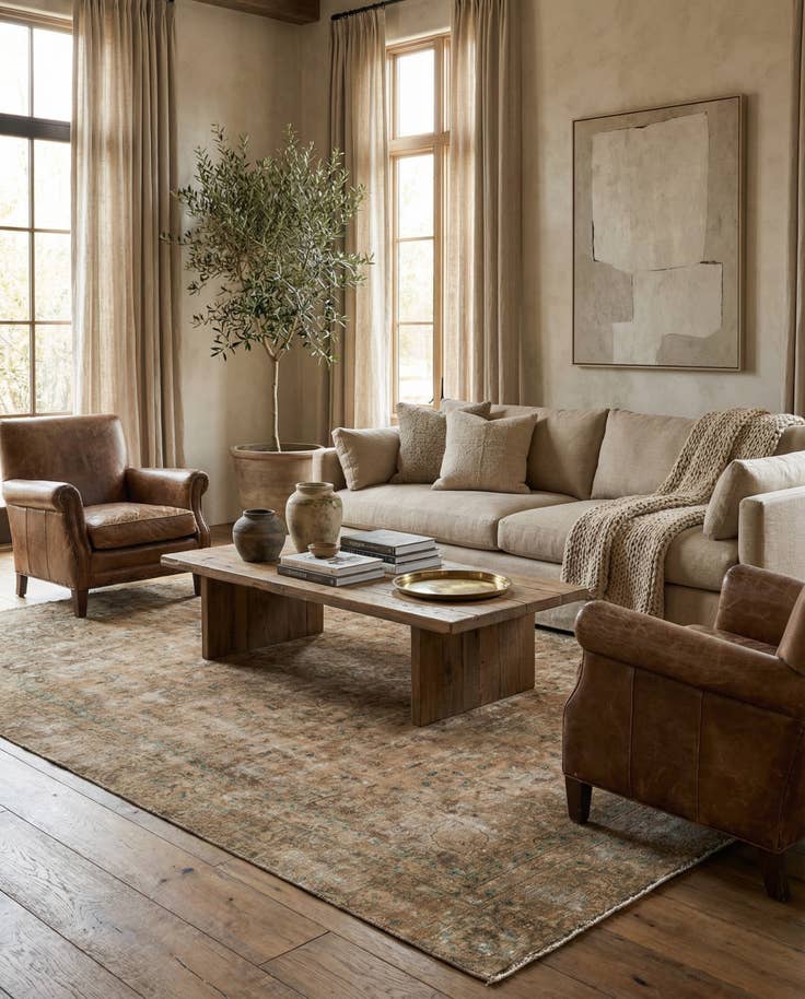 Detail image of 7' 2 x 10' Hand Knotted Ultra Vintage Persian Wool Rug