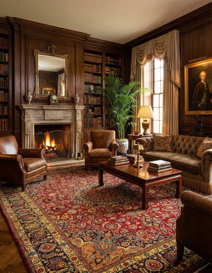 Detail image of  9' 5 x 12' 5 Kashan Wool Rug