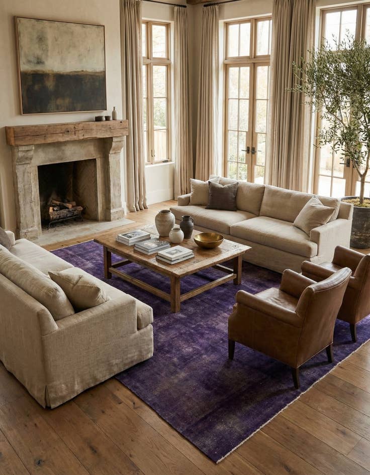 Detail image of 9' 3 x 11' 10 Hand Knotted Ultra Vintage Persian Wool Rug