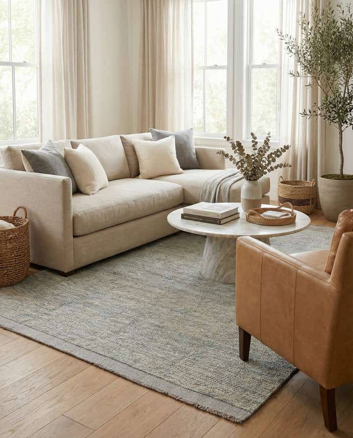 5' 9 x 8' 9 Hand Knotted Moroccan Wool Rug