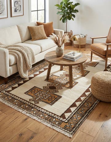 3' 5 x 6' 3 Hand Knotted Moroccan Wool Rug