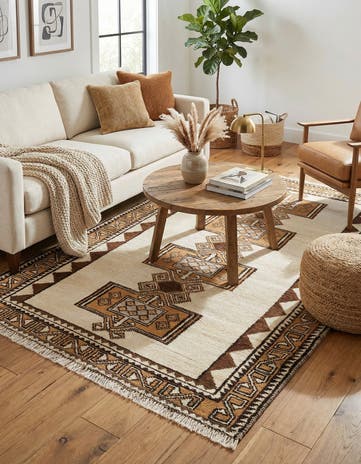 3' 5 x 6' 3 Hand Knotted Moroccan Wool Rug