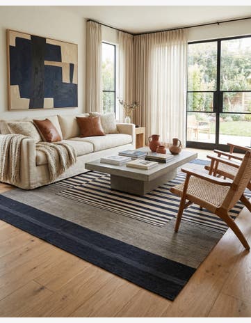 6' 10 x 9' 8 Hand Woven Kilim Modern Wool Rug