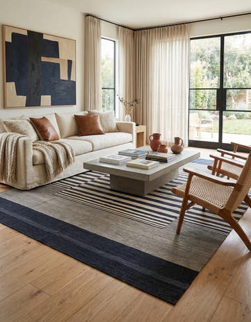 6' 10 x 9' 8 Hand Woven Kilim Modern Wool Rug