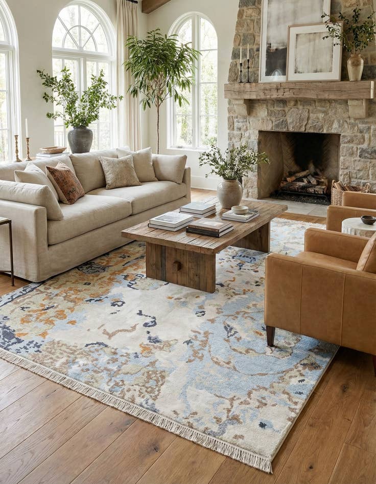 Detail image of 5' 7 x 7' 9  Hand Knotted Darya Wool Rug