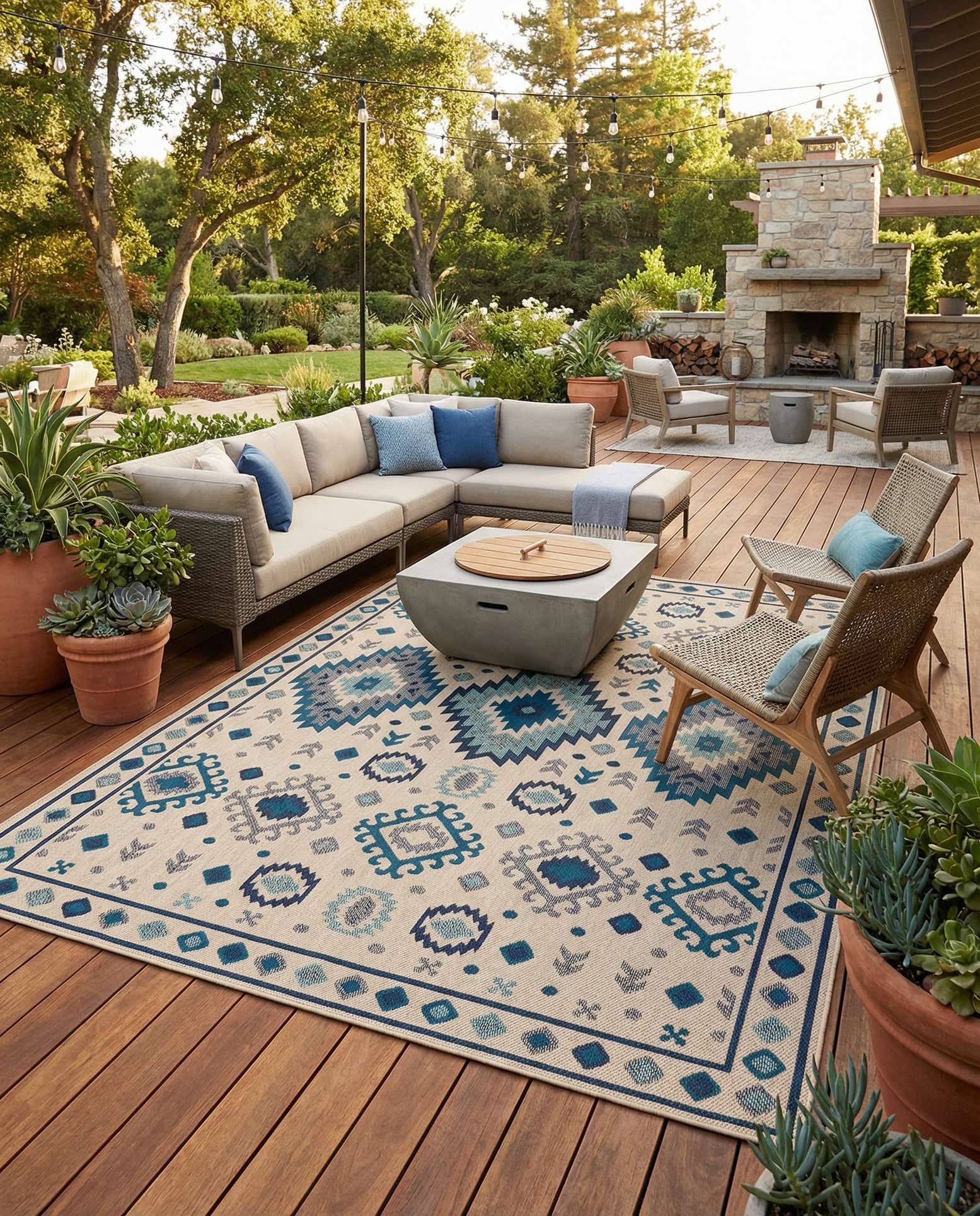 9' x 12' Easy-Clean Baja Indoor / Outdoor Rug