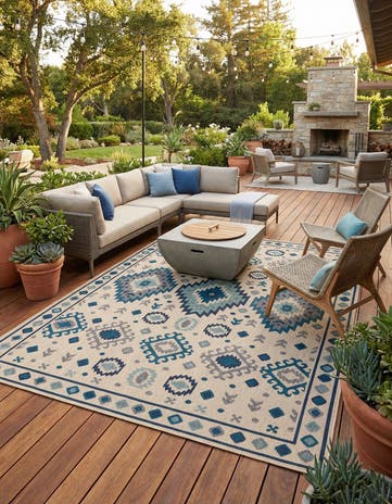 9' x 12' Easy-Clean Baja Indoor / Outdoor Rug
