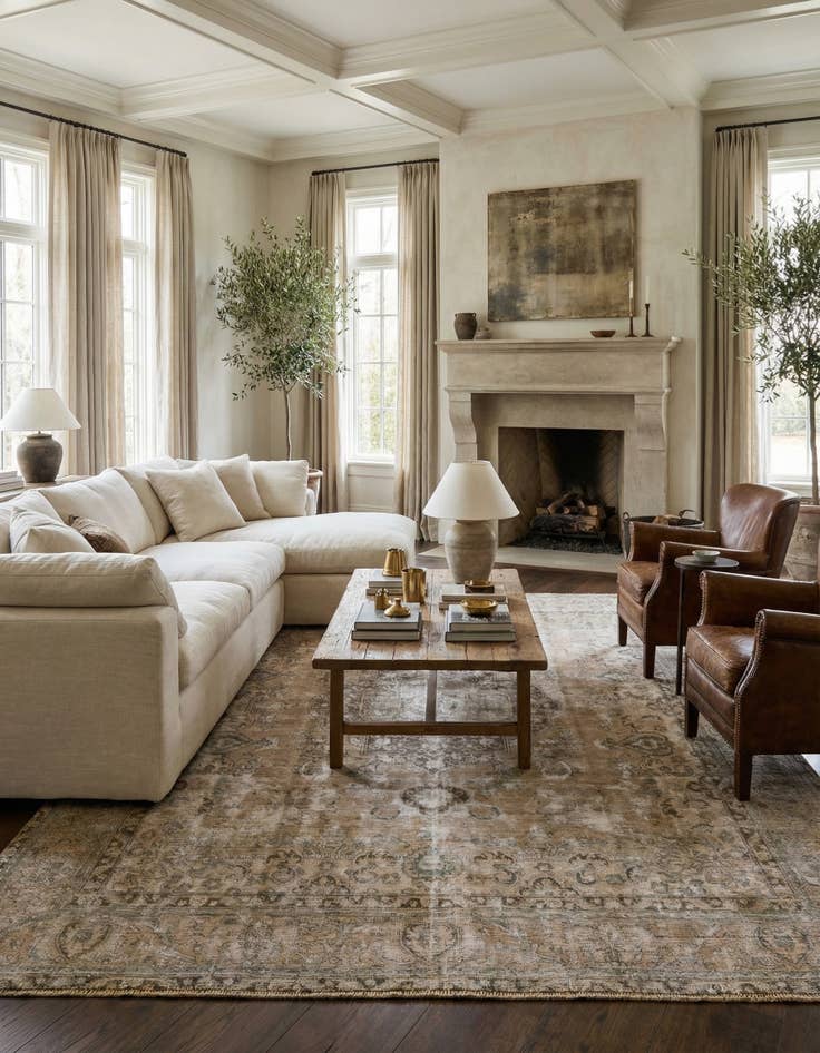 Detail image of 9' 5 x 12' 6  Hand Knotted Ultra Vintage Persian Wool Rug