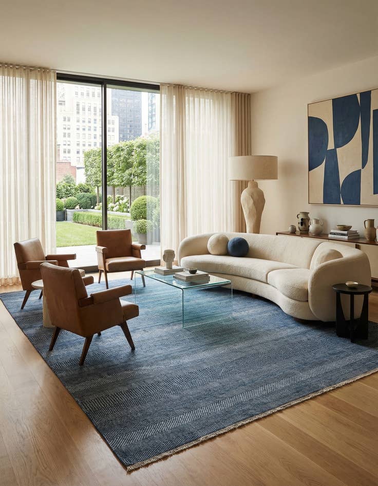 Detail image of 9' 1 x 12' 2 Kamla Wool Rug