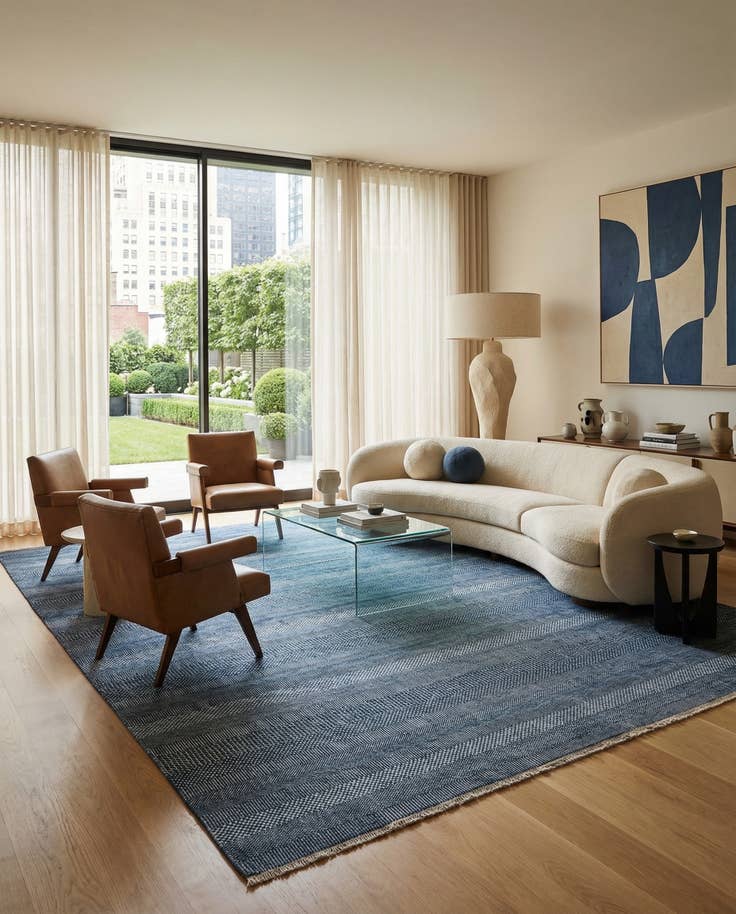 Detail image of 9' 1 x 12' 2 Kamla Wool Rug