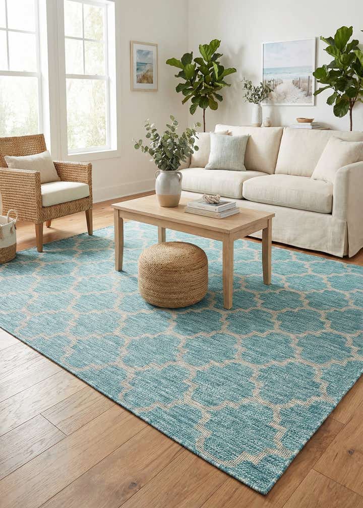 7' x 10' Easy-Clean Trellis Indoor / Outdoor Rug