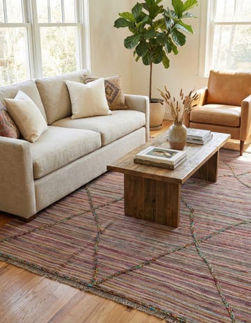 6' x 7' 10 Hand Woven Kilim Modern Wool Rug