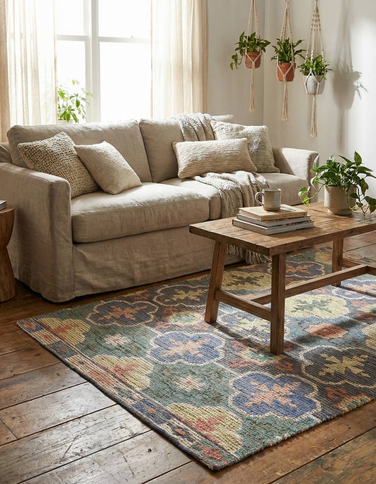 Detail image of  4' x 6'  Hand Woven Chenille Jute Rug