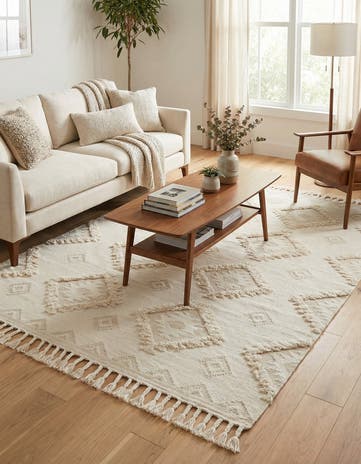 Ivory Hand Woven Arizona Wool Rug