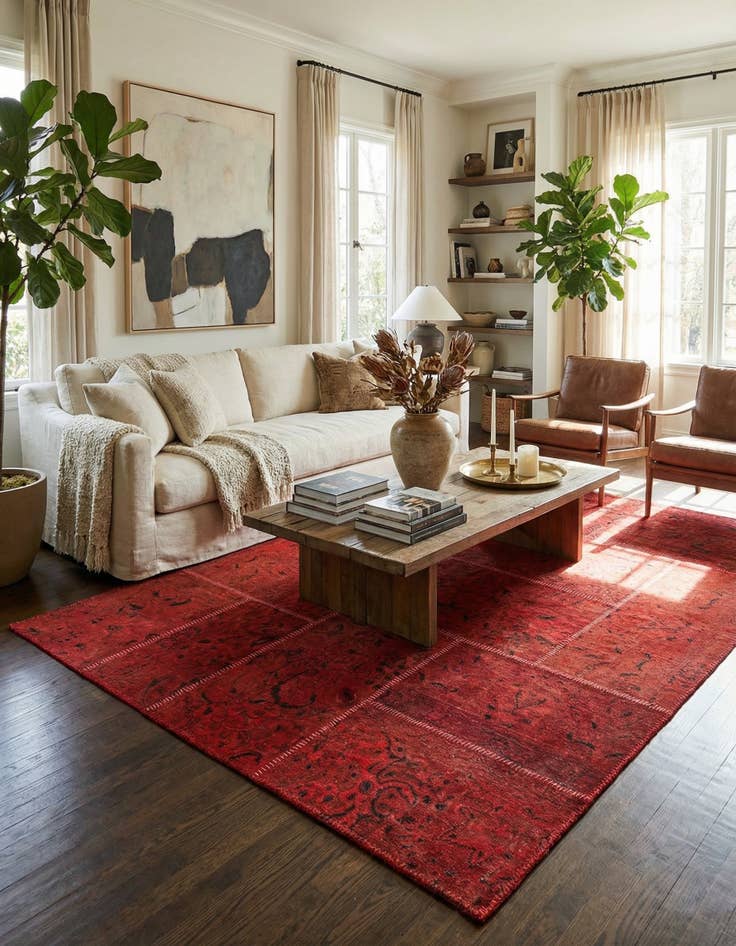 Detail image of 5' x 8' 7  Hand Knotted Ultra Vintage Wool Rug