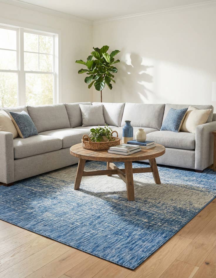 Detail image of  6' x 9'  Washable Modern Indoor / Outdoor Rug