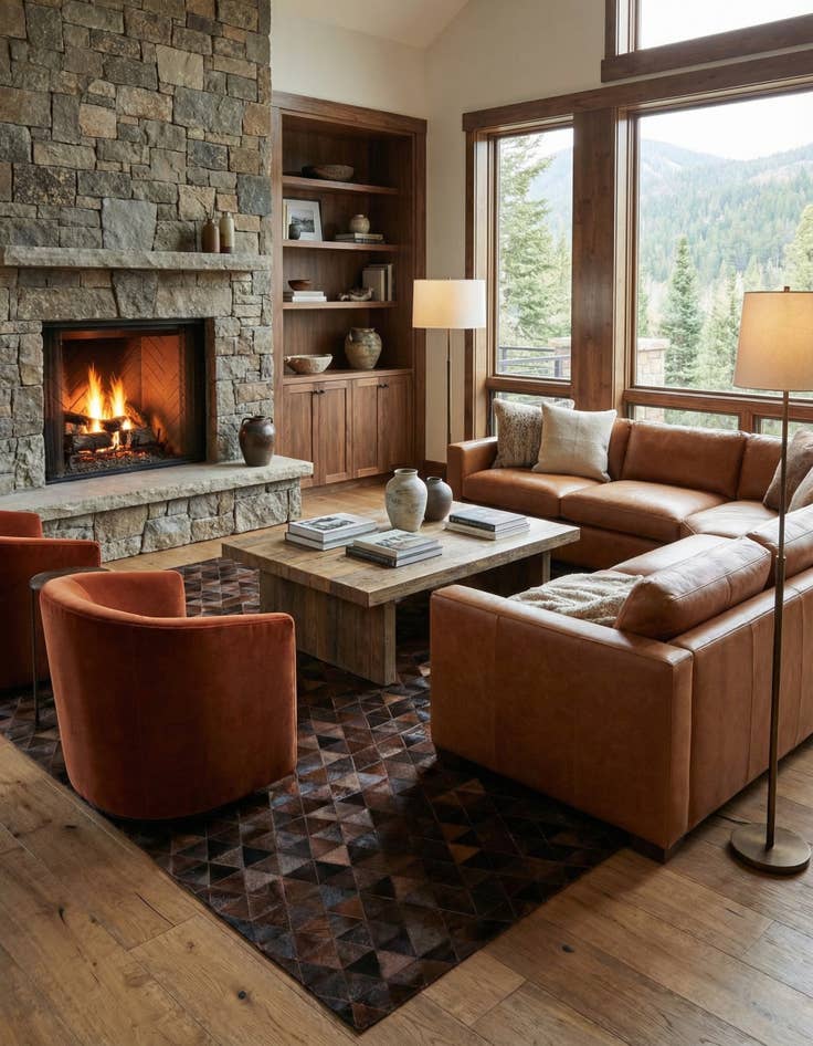 Detail image of 8' x 10' 1 Cowhide Stocks Rug