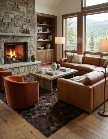 8' x 10' 1 Cowhide Stocks Rug
