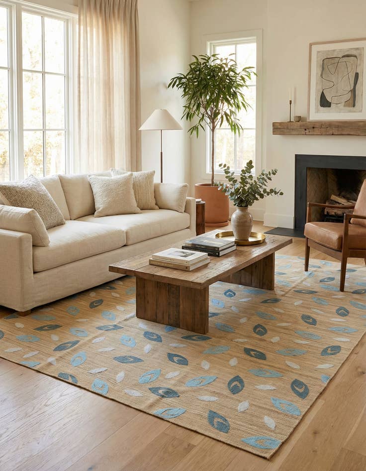 Detail image of 7' x 9' 4  Hand Woven Kilim Modern Rug