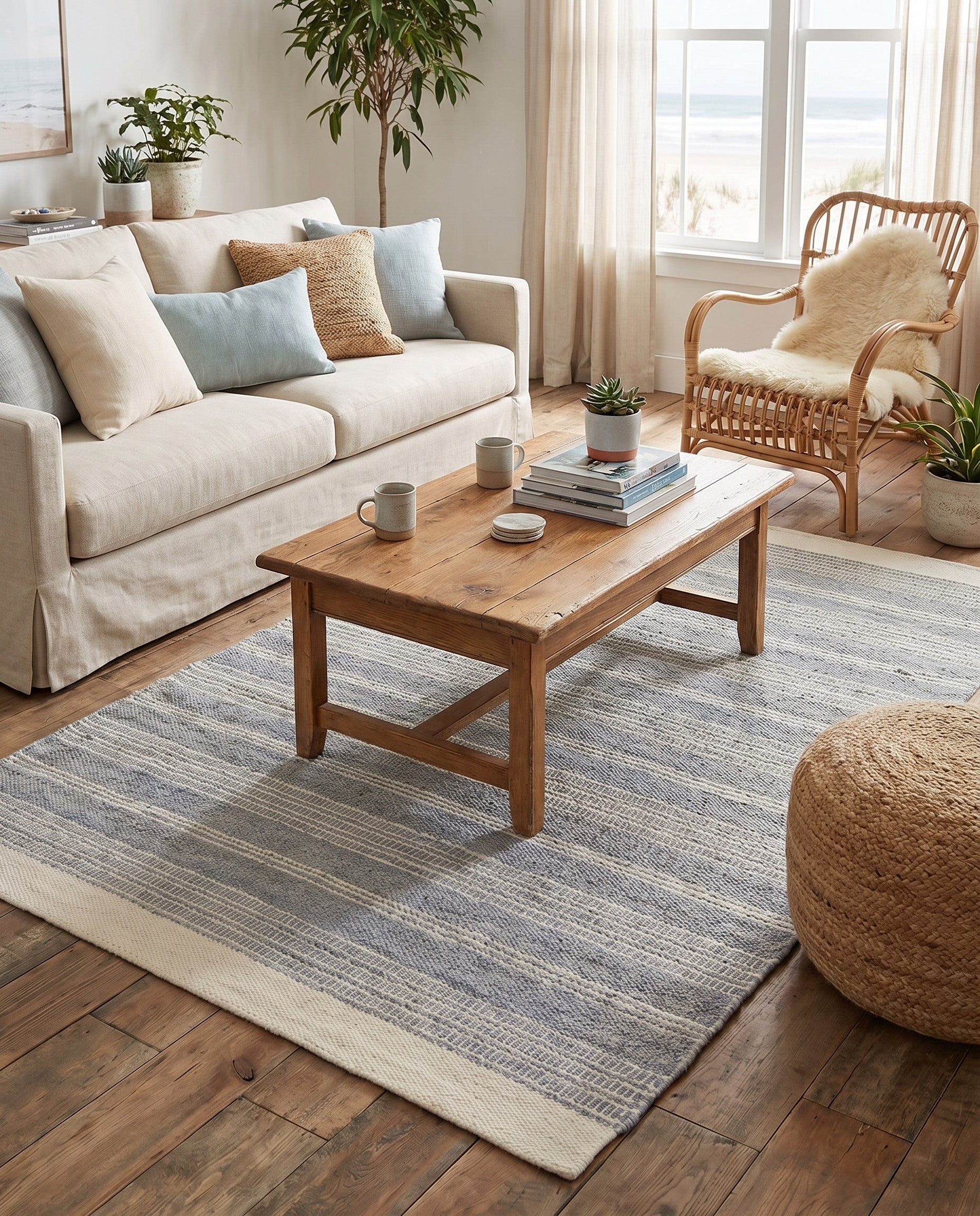 5' 1 x 8' Hand Woven Lariat Rug