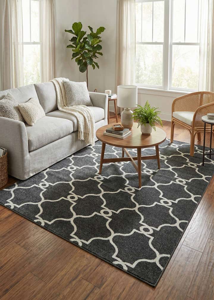 7' x 10' Easy-Clean Lattice Indoor / Outdoor Rug