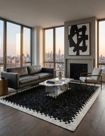 8' 1 x 9' 11 Cowhide Stocks Rug
