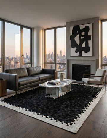 8' 1 x 9' 11 Cowhide Stocks Rug