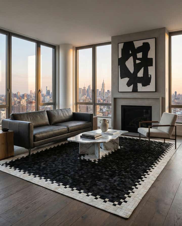 8' 1 x 9' 11 Cowhide Stocks Rug