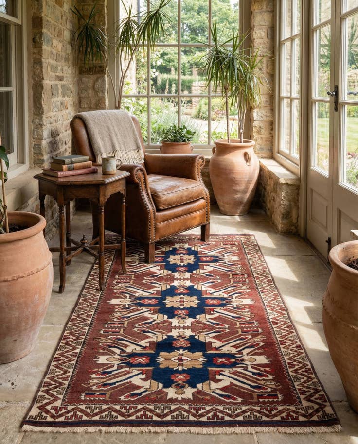 Detail image of 3' 7 x 6' 1 Hand Knotted Yagcibedir Wool Rug
