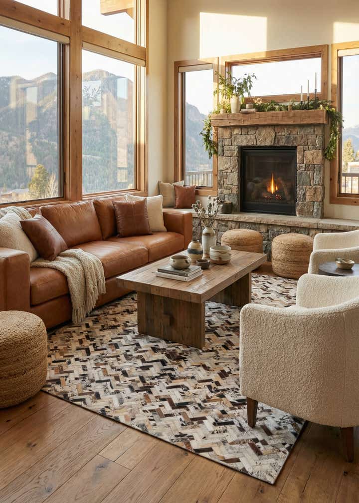 5' x 7' 9 Cowhide Rug