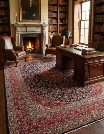 9' 4 x 12' 4 Mashad Wool Rug