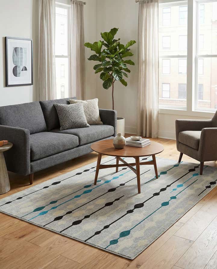 4' x 6' Easy-Clean Modern Indoor / Outdoor Rug
