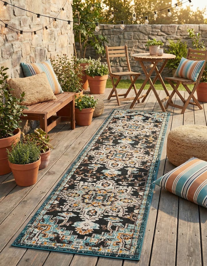 2' 7 x 12' Easy-Clean Casablanca Indoor / Out...