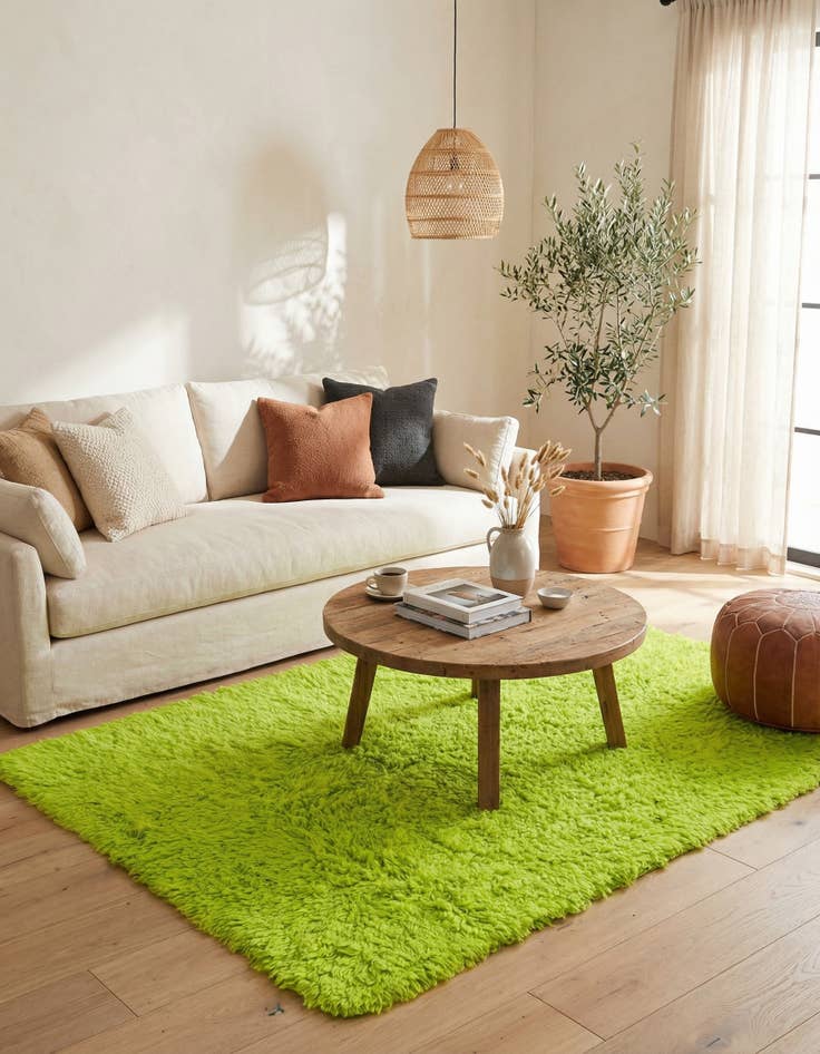 Detail image of 5' x 6' 8  Hand Knotted Moroccan Wool Rug