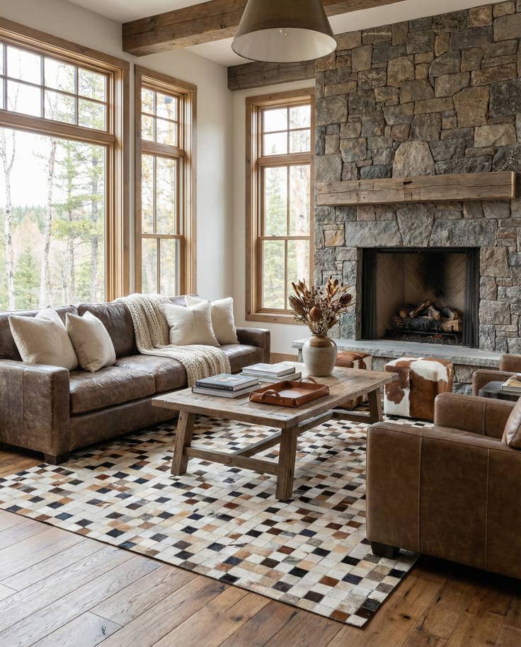 Detail image of 5' 1 x 7' 11 Cowhide - Patchwork Rug