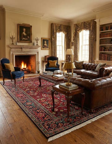 6' 2 x 8' 8 Hand Knotted Heriz Wool Rug