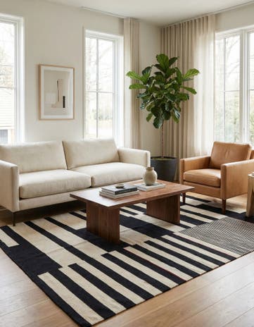 5' 8 x 7' 9 Hand Woven Kilim Modern Wool Rug