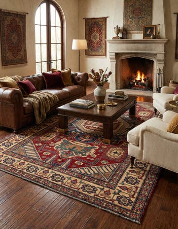 7' 1 x 11' Hand Knotted Kazak Oriental Wool Rug