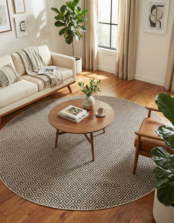 Detail image of 10' x 10'  Washable Jill Zarin Costa Rica Indoor / Outdoor Round Rug