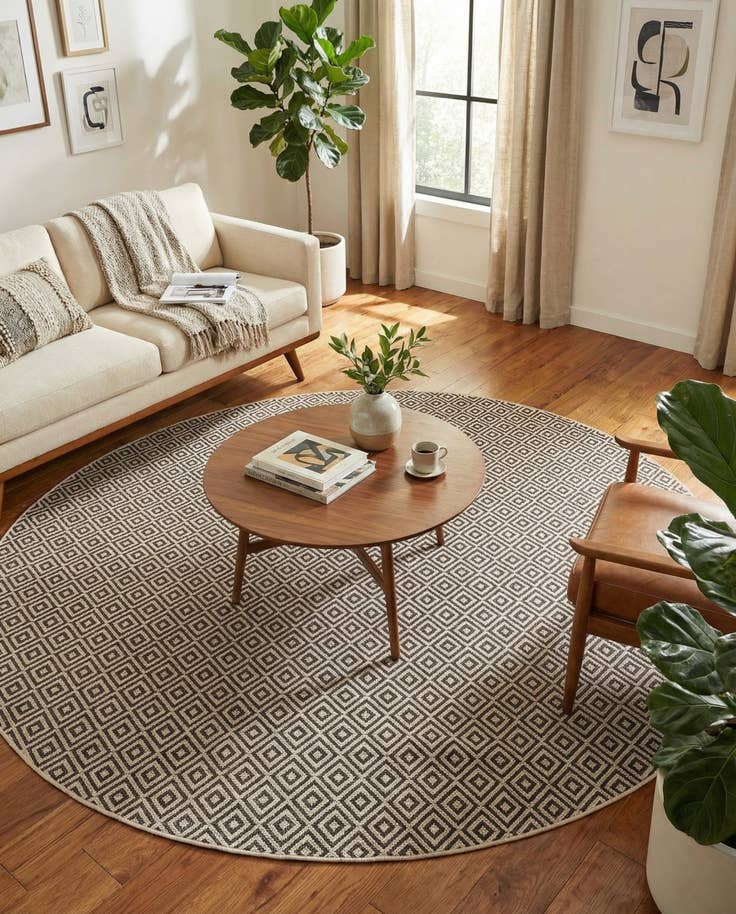 Detail image of 10' x 10' Easy-Clean Jill Zarin Costa Rica Indoor / Outdoor Round Rug