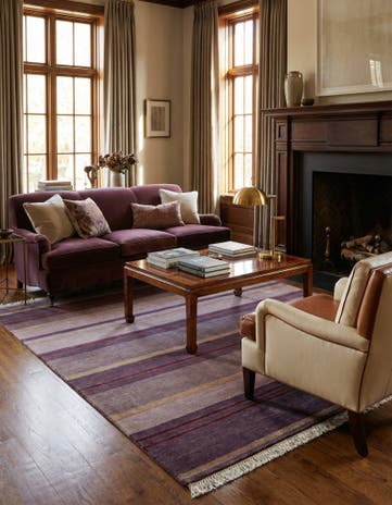 4' 11 x 6' 7 Hand Knotted Darya Wool Rug
