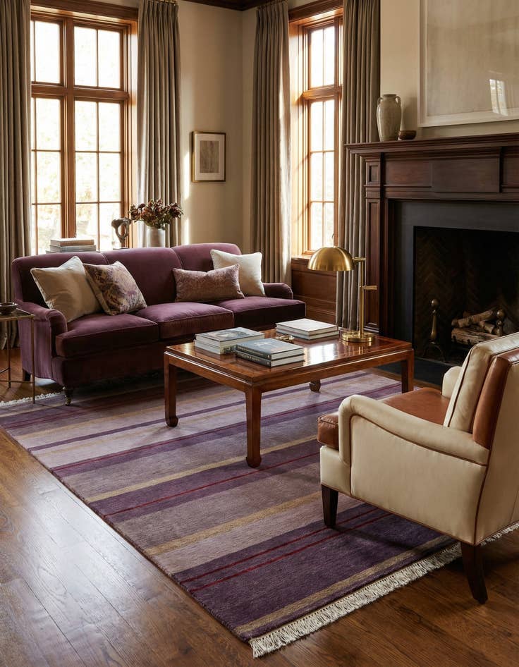 Detail image of  4' 11 x 6' 7  Hand Knotted Darya Wool Rug