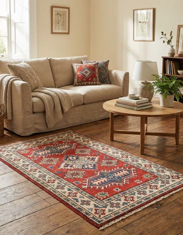 2' 6 x 4' Hand Knotted Kazak Rug