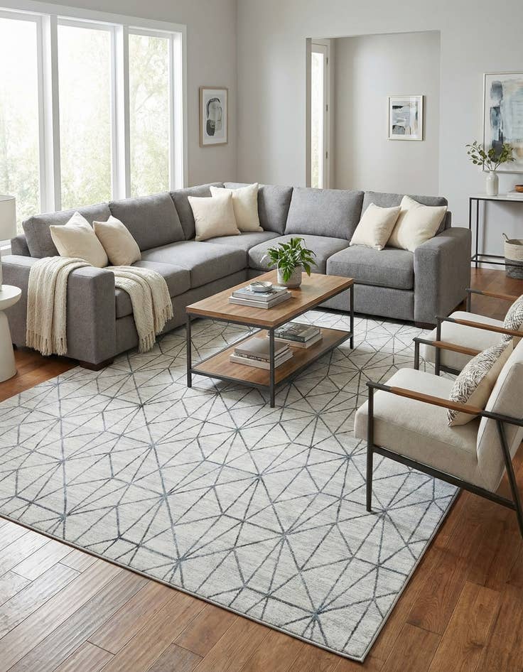 Detail image of  9' 10 x 14' Lattice Trellis Rug