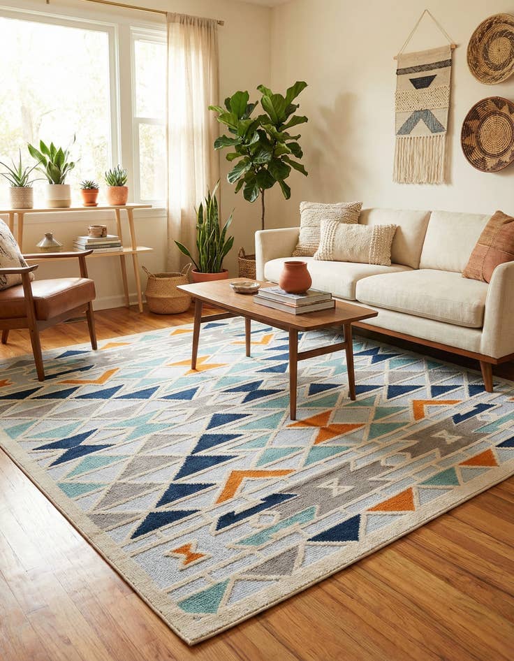 Detail image of 7' 10 x 7' 10  Washable Aruba Indoor / Outdoor Square Rug