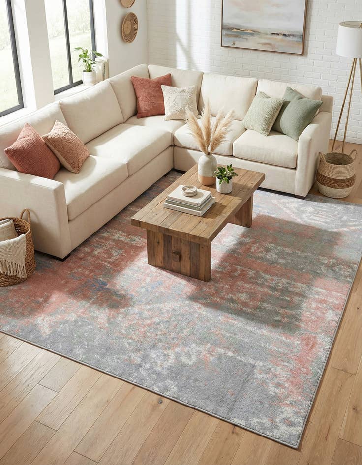 Detail image of  7' 10 x 7' 10 Kamala Washable Square Rug