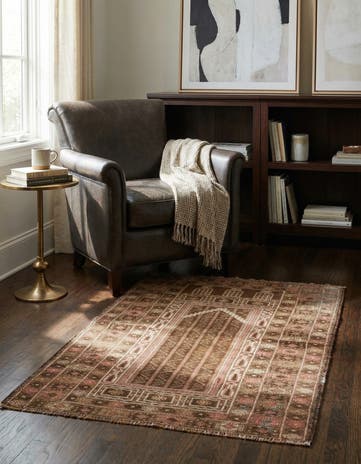 3' x 4' 5 Hand Knotted Balouch Persian Wool Rug