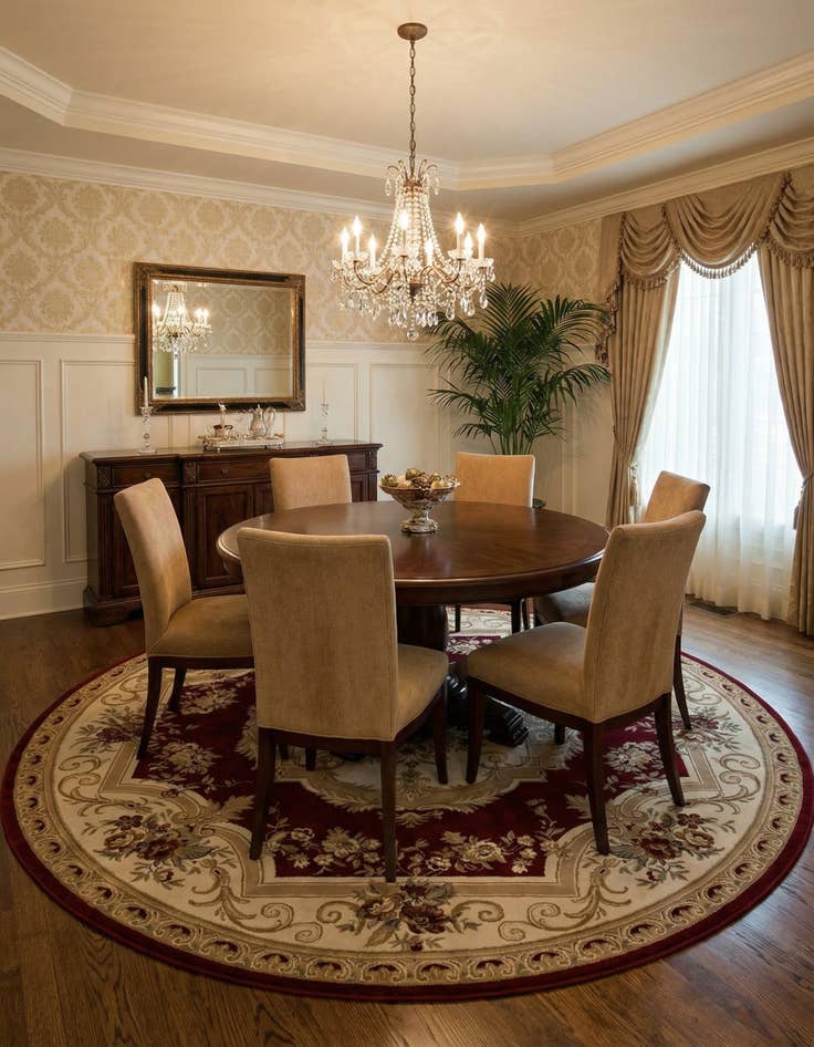 Detail image of 10' x 10' Classic Aubusson Round Rug