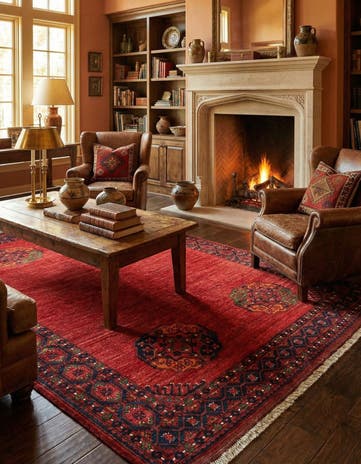 5' 11 x 8' Ersari Afghan Wool Rug