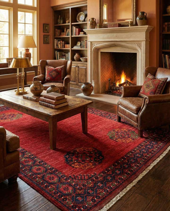5' 11 x 8' Ersari Afghan Wool Rug